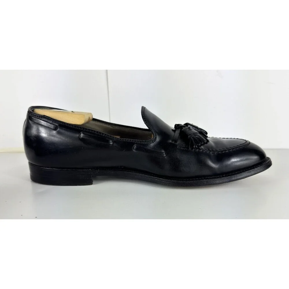 Alden Shoes Men's Shell Cordovan 664 Black Tassle Loafers US 11 B/D